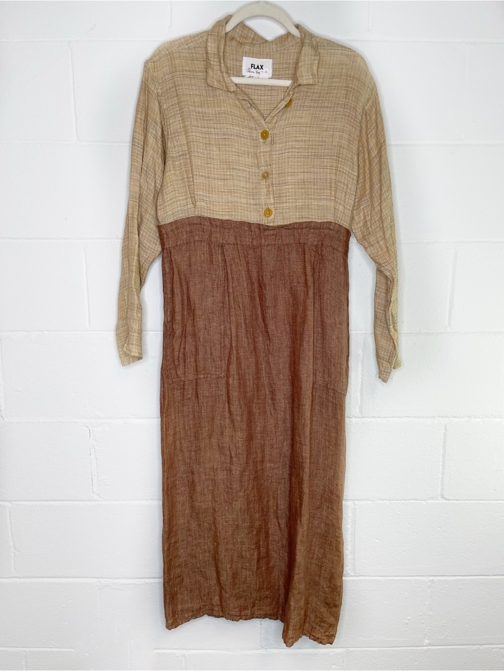 Flax 100% Linen Maxi Dress Bohemian Langenlook